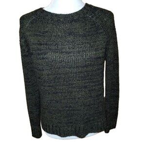 Forever 21 Women's Size Small Forest Green Knit Sweater Crew Neck
